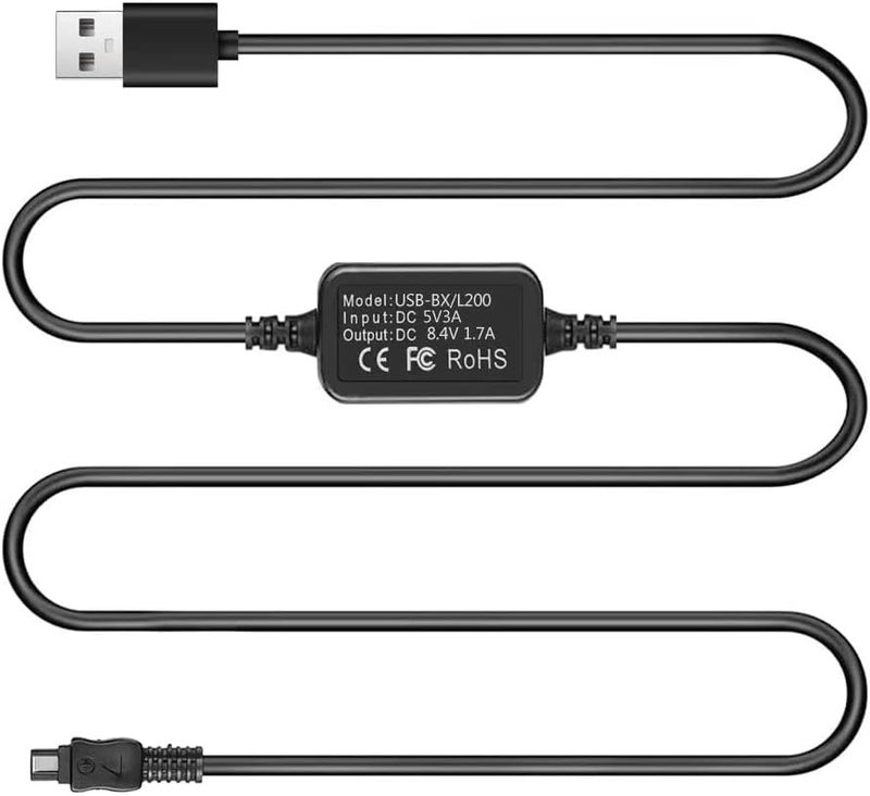 TKDY for Sony Handycam Charger USB Power Cord, AC-L200 ACL200 Power Adapter for DCR-SX40 DCR-SX44 DCR-SR45 DCR-SR47 DCR-SX63 DCR-SX65 DCR-SX85 DVD108 DVD610 DCR-SR62 DCR-SR68 Camcorder. - Image 1